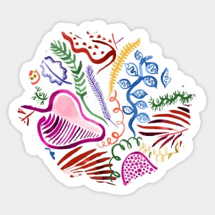 Leaf Tropical Jungle Forest Colorful Sticker